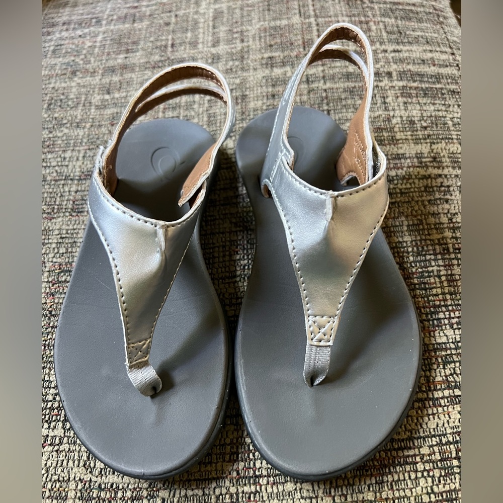 OluKai Silver Girls Sandals